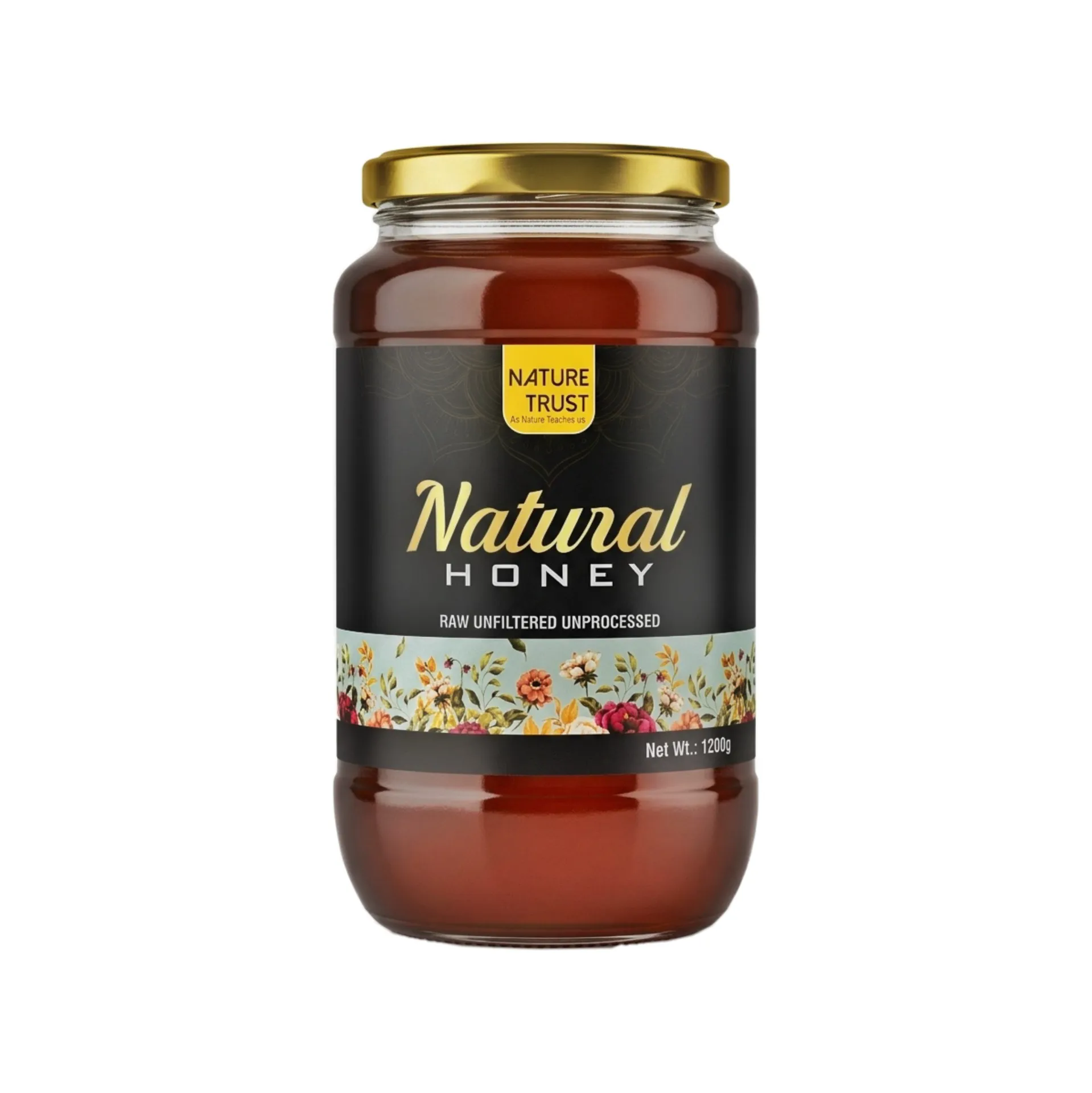 Nature Trust Natural Honey 1200g 100% Pure, Raw & Unprocessed Honey 1.2kg
