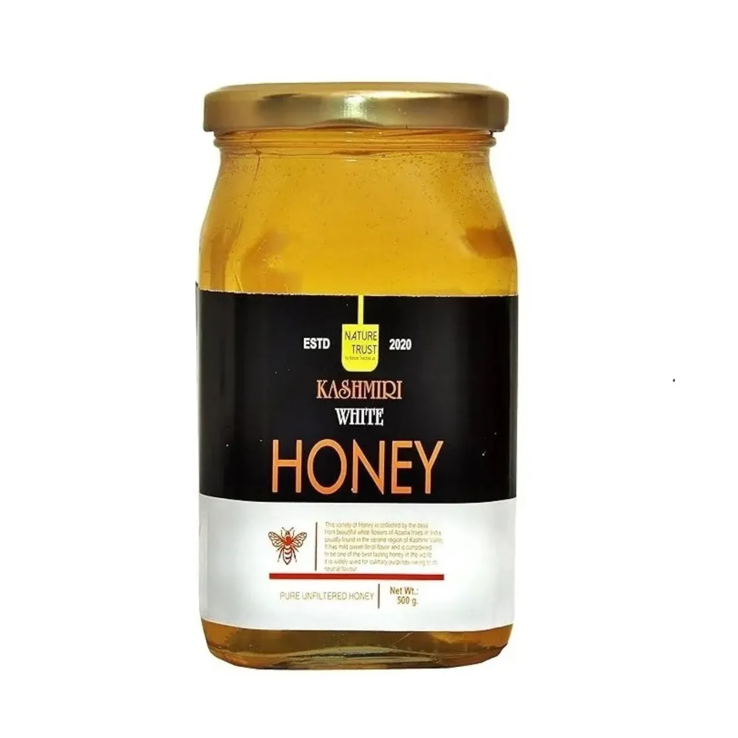 Nature Trust Kashmiri White Acacia 500g White Honey Pure Kashmiri Gold