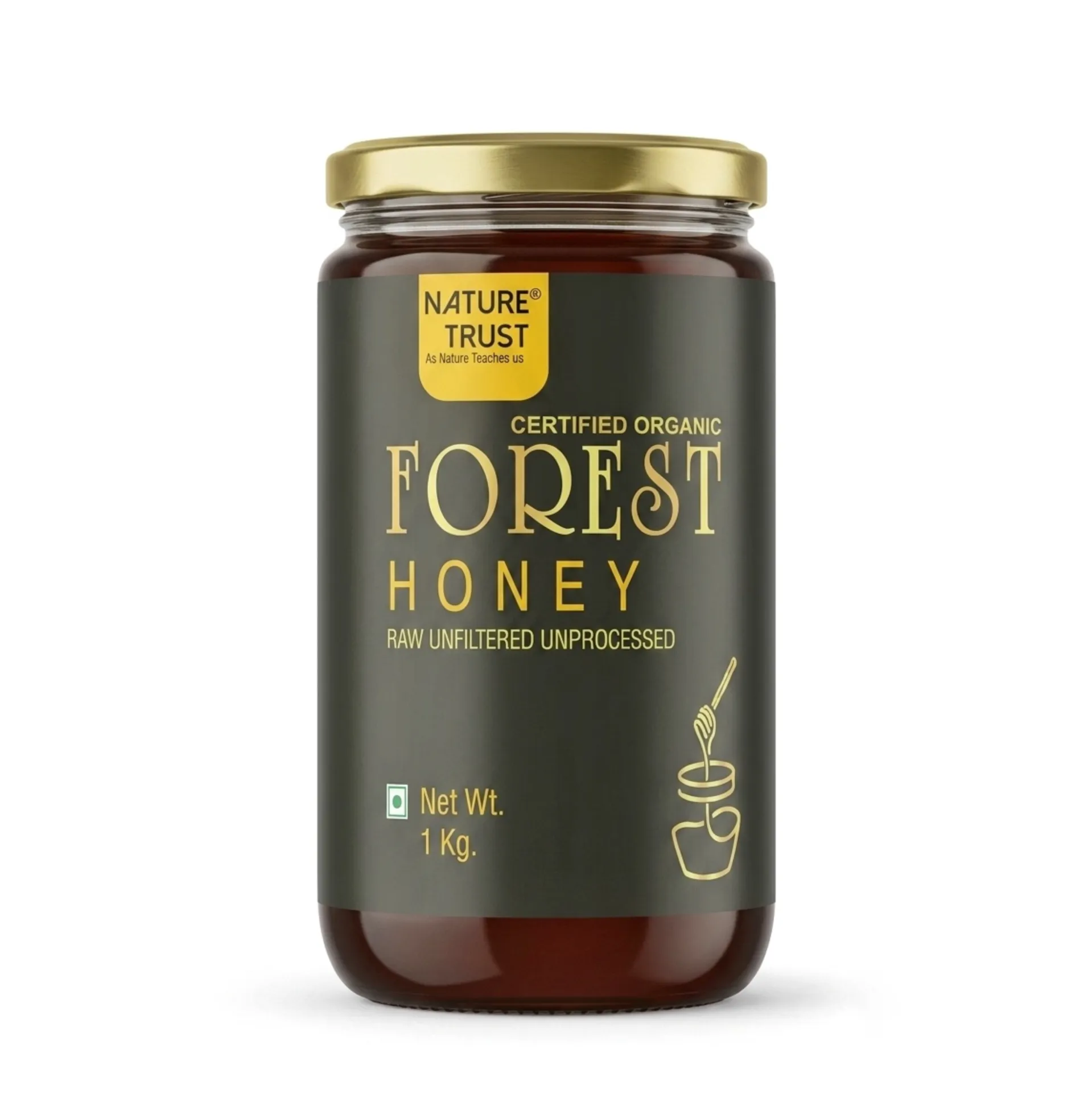 Nature Trust Forest Honey,1kg, Wild, Unprocessed, Unheated, Non Pasteurized, Original Honey 100% Pure and Natural (1,Kg)